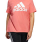 Camiseta Adidas Feminina Cotton Logo Laranja Tamanho 2X