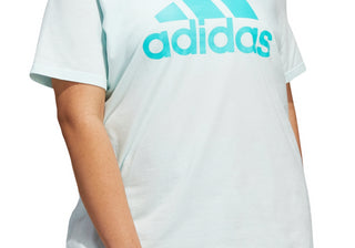 Camiseta Adidas Plus Size Feminina com Logo em Algodão, Cor Branca