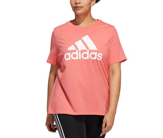 Camiseta Adidas Feminina Laranja Algodão Logo Tamanho 3X