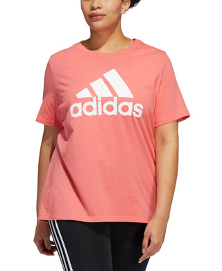Camiseta Adidas Feminina Laranja Algodão Logo Tamanho 3X
