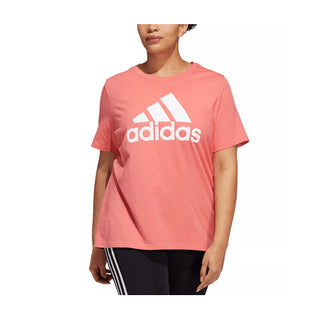 Camiseta Adidas Feminina Laranja Algodão Logo Tamanho 3X