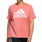 Camiseta feminina adidas Cotton Logo Vermelha Tamanho 2X