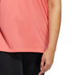 Camiseta feminina adidas Cotton Logo Vermelha Tamanho 2X