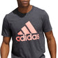 Camiseta Adidas Masculina Badge Of Sport Logo Cinza Tamanho P