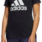 Camiseta Adidas Feminina Metallic Cotton Logo Preta Tamanho Grande