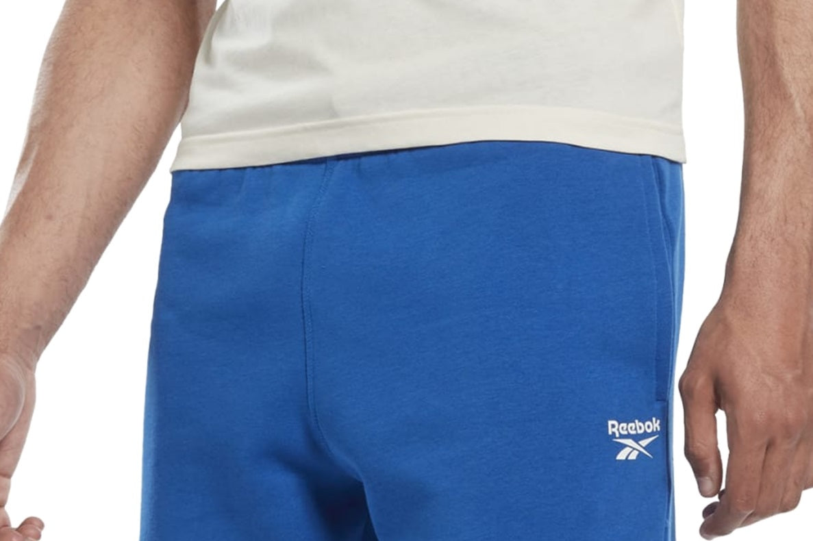 Shorts de moletom com estampa de logotipo Reebok Identity Regular Fit Masculino, azul, tamanho grande