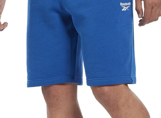 Shorts de moletom com estampa de logotipo Reebok Identity Regular Fit Masculino, azul, tamanho grande