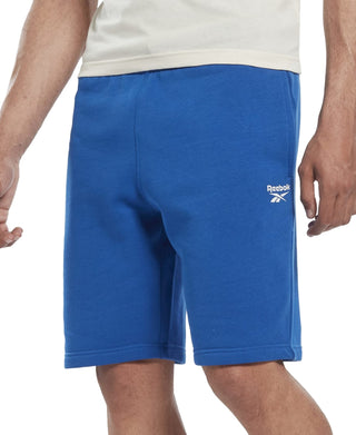 Shorts de moletom com estampa de logotipo Reebok Identity Regular Fit Masculino, azul, tamanho grande