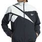 Jaqueta esportiva masculina Reebok Classics Vector Regular-Fit com logo e blocos de cores e zíper, preta, tamanho 2GG