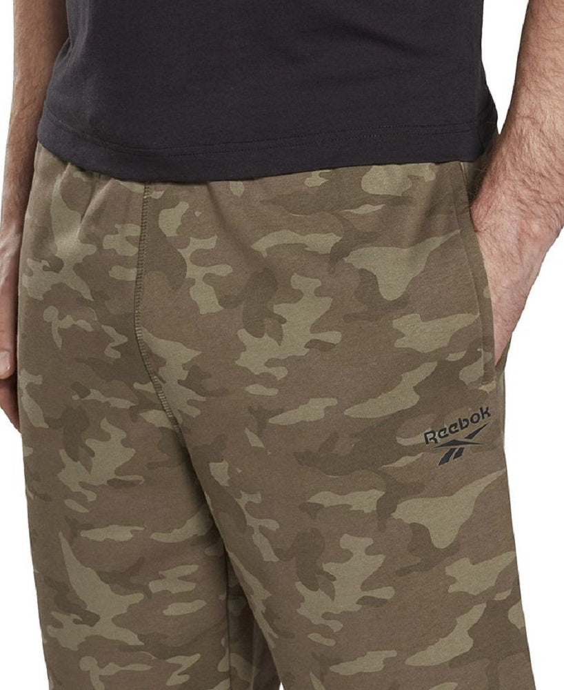 Reebok Masculino Allover Camo Print Cordão Shorts Verde Tamanho X-G