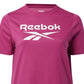 Camiseta feminina Reebok com logotipo rosa, tamanho 4X