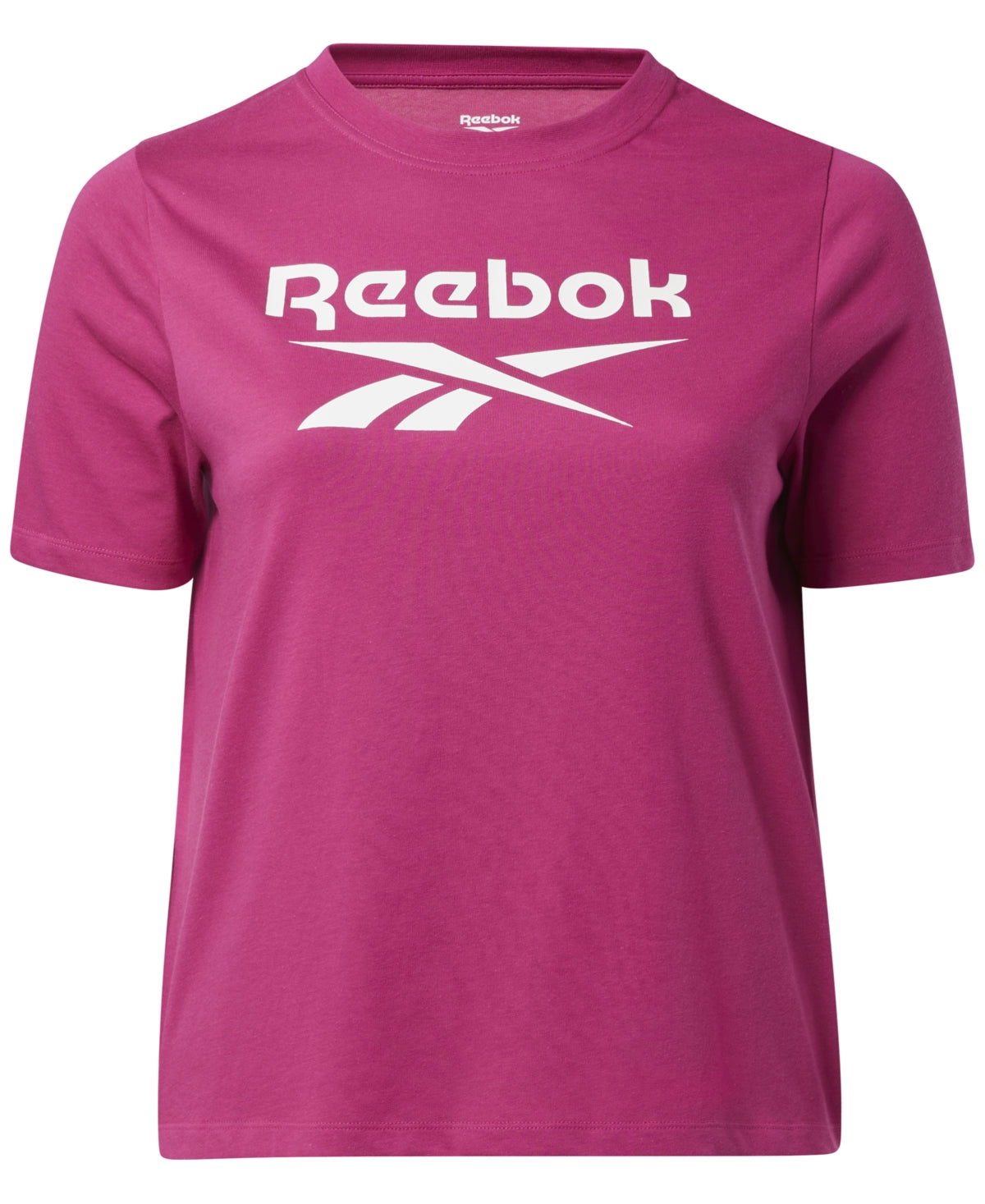 Camiseta feminina Reebok com logotipo rosa, tamanho 4X