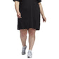 Vestido camiseta com estampa de logo feminino da Adidas, preto, tamanho 2X