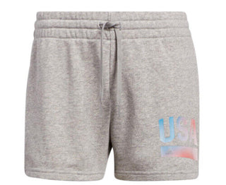 Shorts esportivos femininos adidas cinza tamanho médio