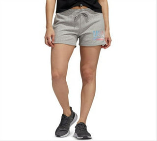 Shorts esportivos femininos adidas multi cinza tamanho GG