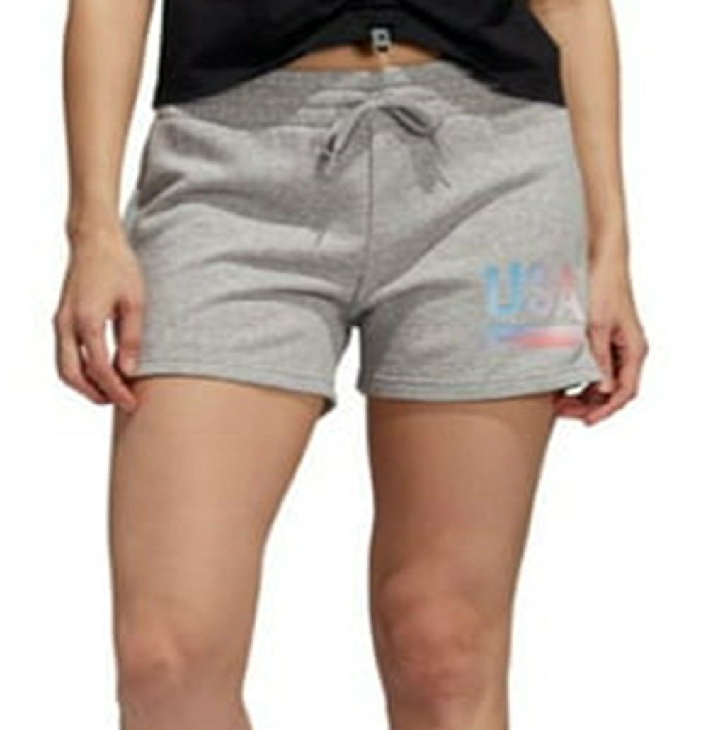 Shorts esportivos femininos adidas multi cinza tamanho GG