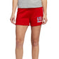 Shorts Adidas Americana com Cordão Feminino Vermelho Tamanho Grande
