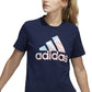 Camiseta Adidas Americana Logo Feminina Azul Tamanho Médio