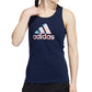 Camiseta regata feminina adidas Cotton Logo Americana, azul, tamanho pequeno