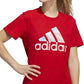 Camiseta feminina adidas Americana Logo vermelha tamanho grande