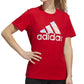 Camiseta feminina adidas Americana Logo vermelha, tamanho médio