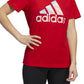 Camiseta feminina adidas Americana Logo vermelha tamanho P