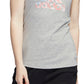 Camiseta regata feminina adidas Cotton Logo Americana, cinza, tamanho grande
