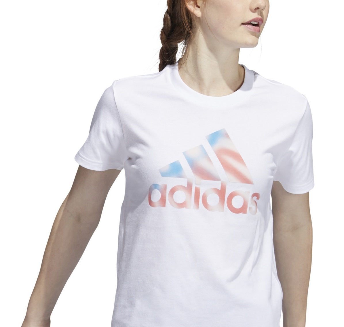 Camiseta Adidas Americana Logo Feminina Branca