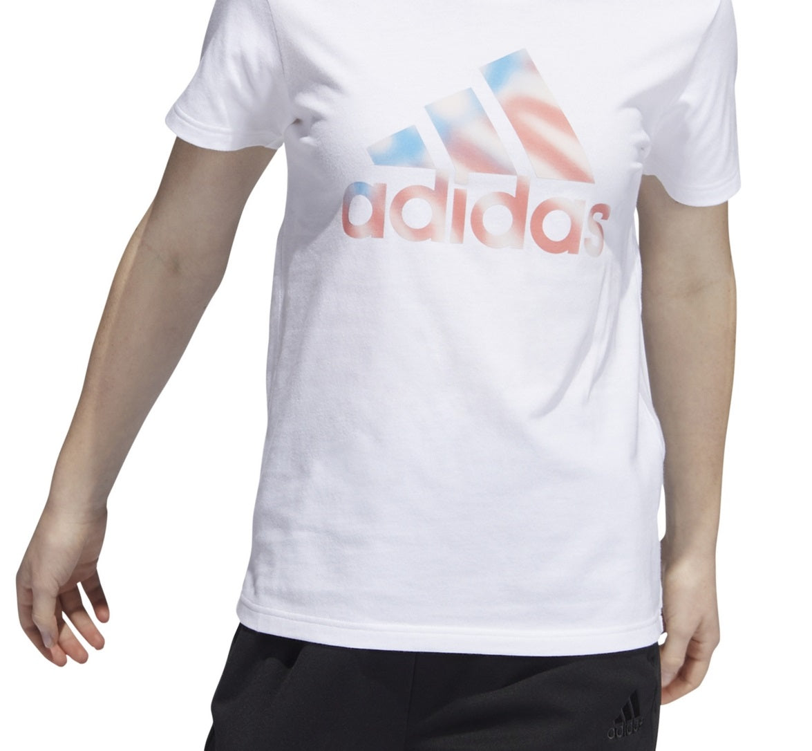Camiseta Adidas Americana Logo Feminina Branca