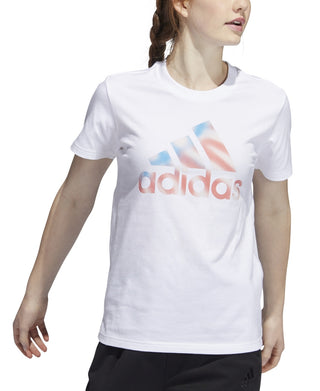 Camiseta feminina adidas Americana Logo, branca, tamanho X-G