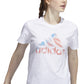 Camiseta feminina adidas Americana Logo, branca, tamanho X-G