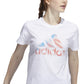 Camiseta feminina adidas Americana Logo, branca, tamanho grande