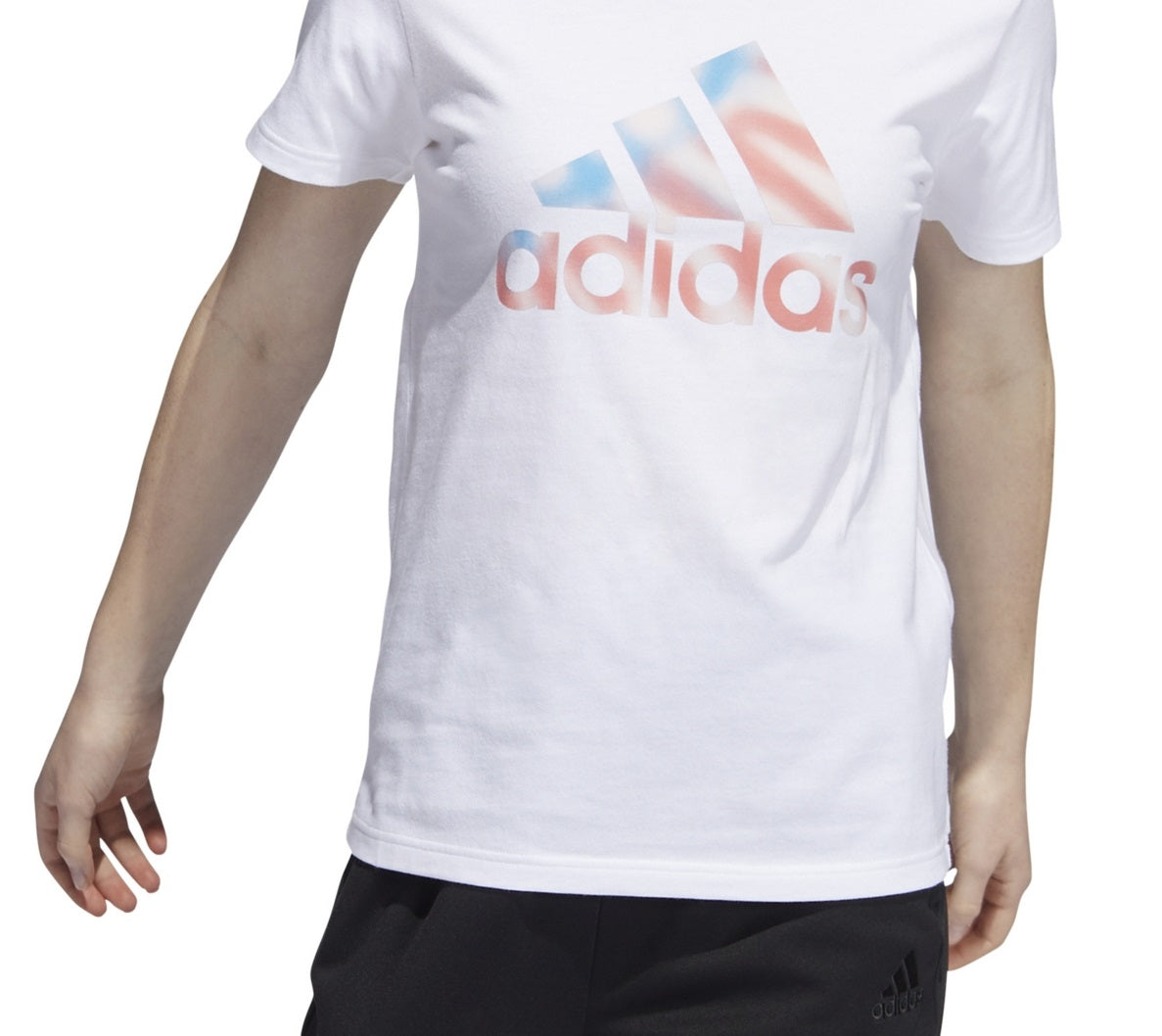 Camiseta feminina adidas Americana Logo, branca, tamanho grande