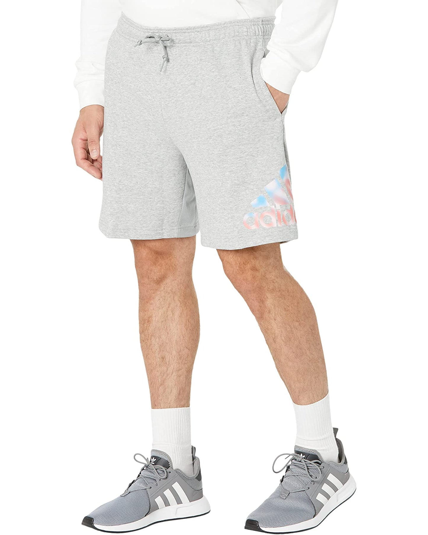 Shorts Adidas Masculino Flag Logo 10 Cinza Tamanho G