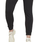 Calça de moletom French Terry com cordão Identity para mulheres, preta, tamanho X-S
