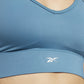 Sutiã esportivo Reebok Tri Back Medium Impact feminino, azul, tamanho grande