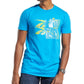 Camiseta Reebok Masculina Gola Redonda com Estampa de Basquete Azul Tamanho P