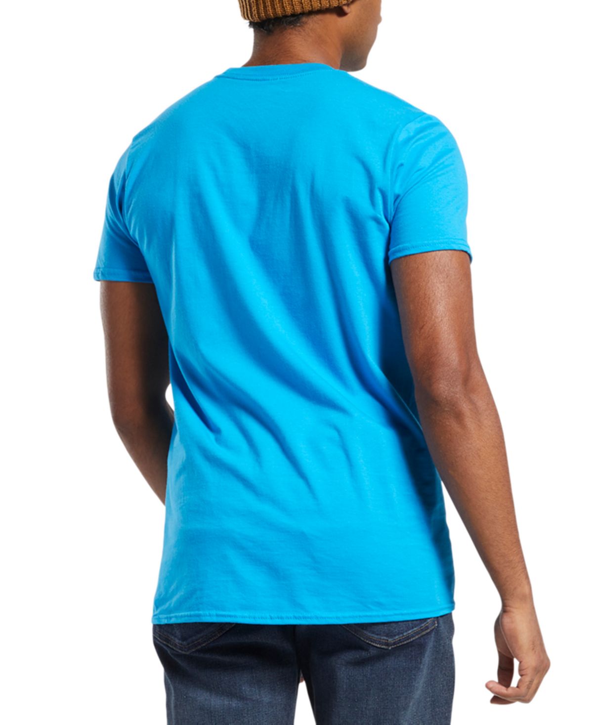 Camiseta Reebok Masculina Gola Redonda com Estampa de Basquete Azul Tamanho P