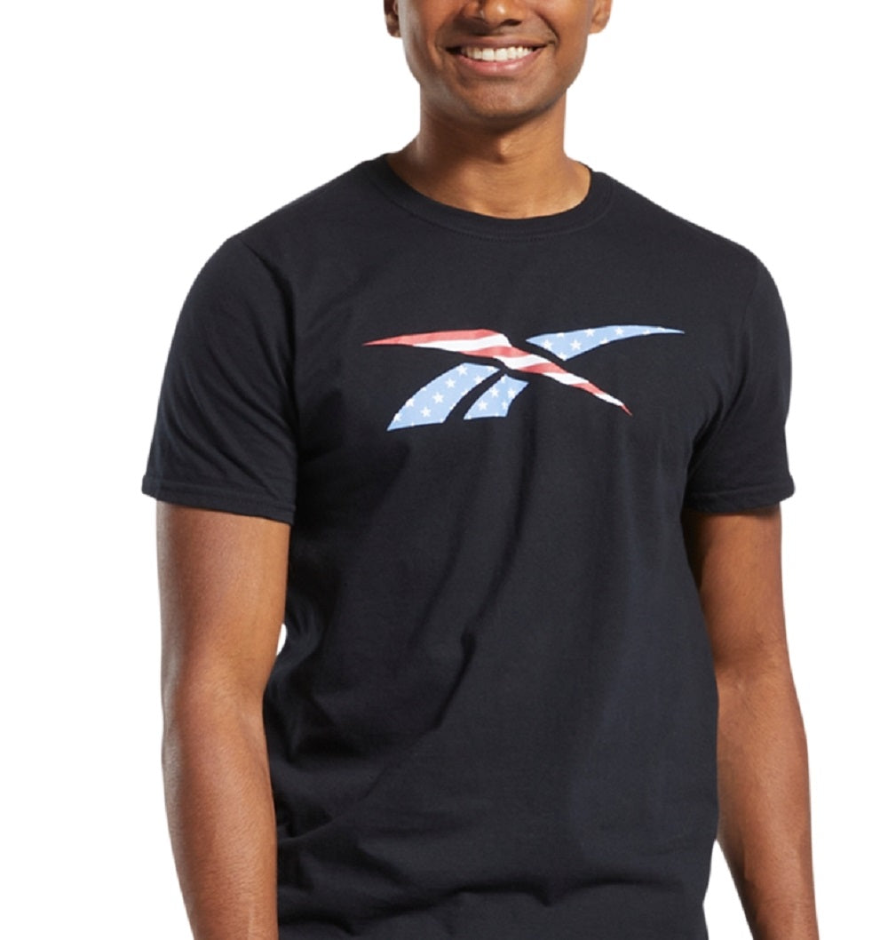 Camiseta Reebok Vector Masculina Preta Tamanho Médio