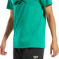 Camiseta gráfica com logotipo de identidade masculina Reebok, verde, tamanho médio