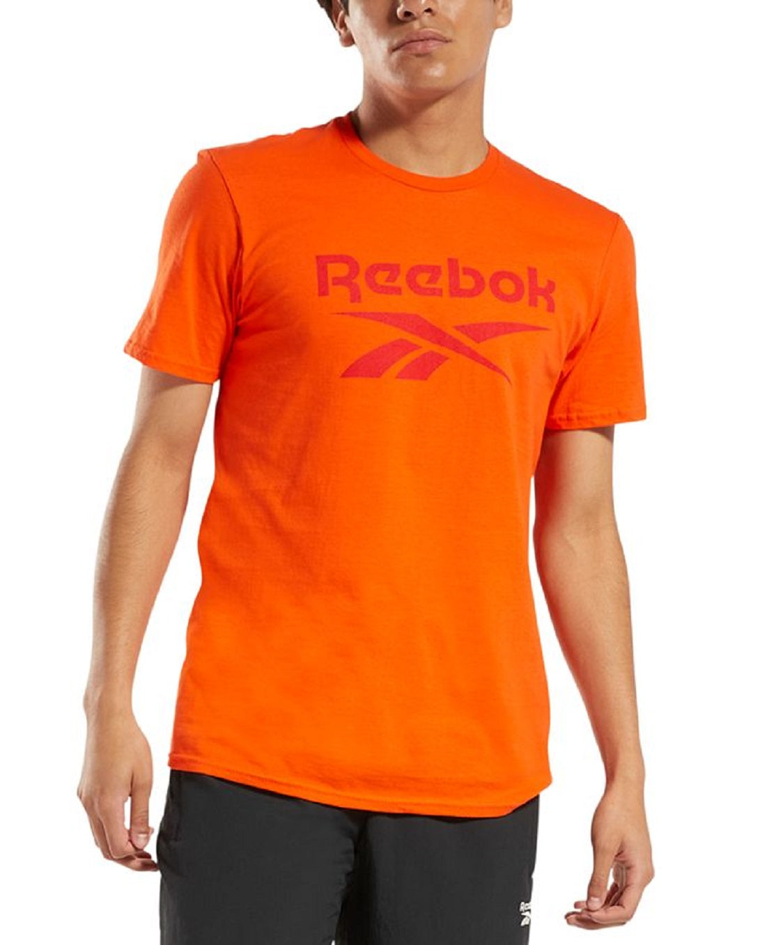 Camiseta Reebok Masculina com Logo e Identidade Visual Laranja Tamanho Grande