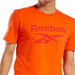 Camiseta Reebok Masculina com Logo e Identidade Visual Laranja Tamanho Grande