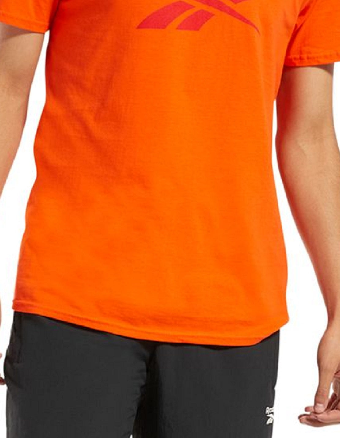 Camiseta Reebok Masculina com Logo e Identidade Visual Laranja Tamanho Grande