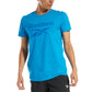 Camiseta Reebok Masculina com Logo e Identidade Visual Azul Tamanho P