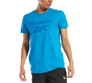 Camiseta Reebok Masculina com Logo e Identidade Visual Azul Tamanho P