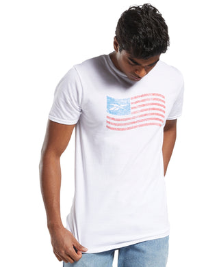 Rebook Men's Graphic T-Shirt White Size Large