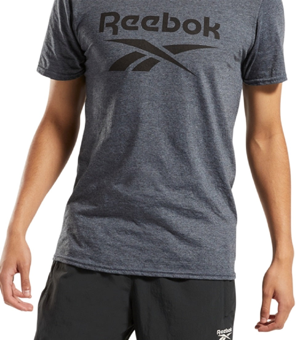 Camiseta gráfica com logotipo de identidade masculina Reebok cinza tamanho XX-G