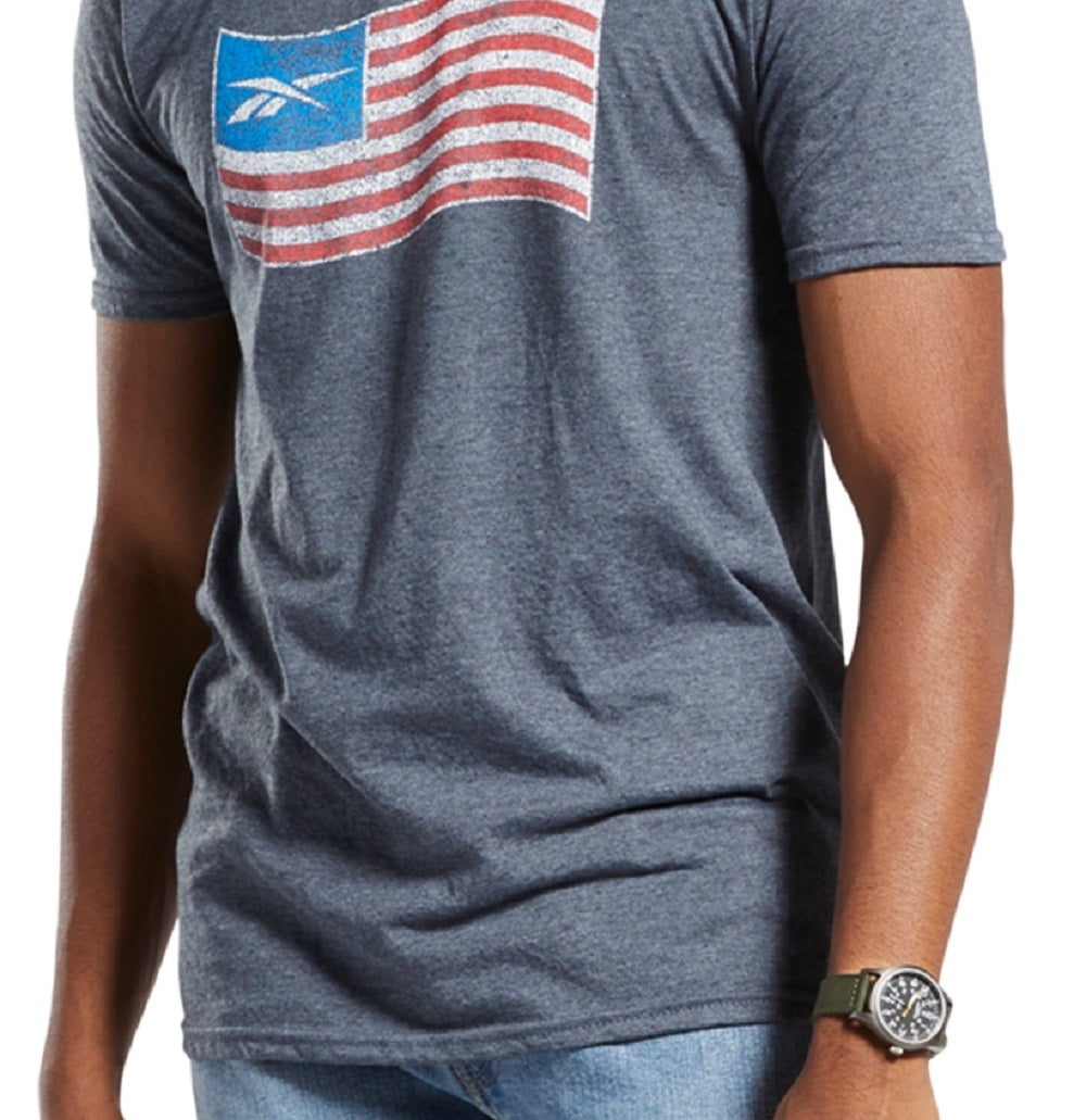 Camiseta gráfica masculina Rebook cinza tamanho XX-G