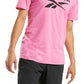 Camiseta gráfica com logotipo de identidade masculina Reebok rosa tamanho GG