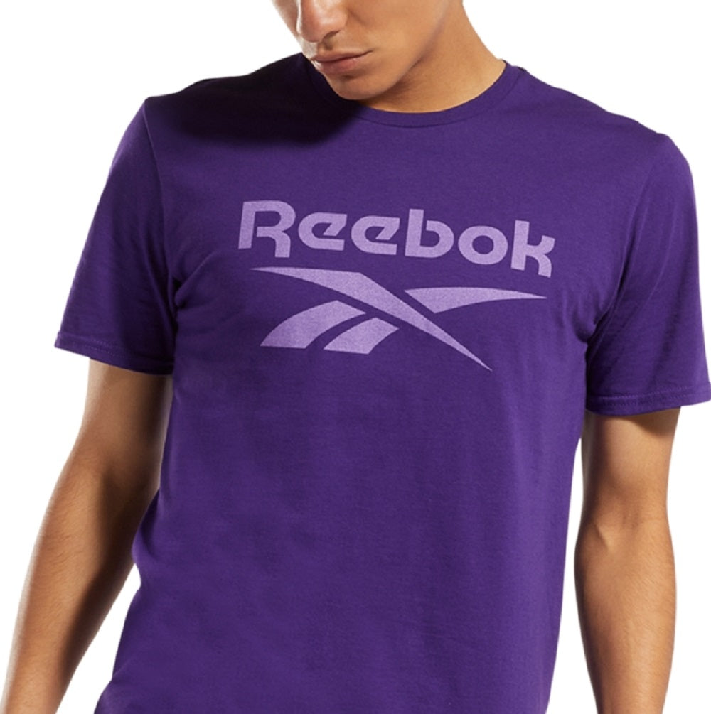 Camiseta Reebok Masculina com Logo e Identidade, Roxa, Tamanho P